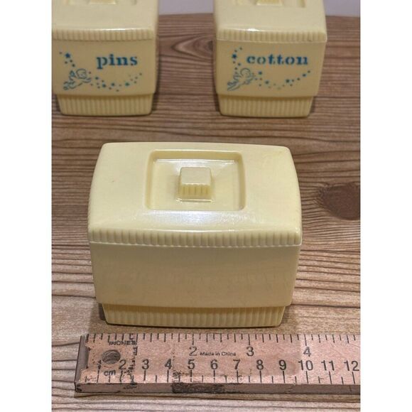Vintage Nursery CLAROLYTE Storage Decor-Cotton/Pins/Lotion Set of 3-FREE SHIP - Picture 9 of 9